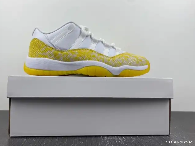 Rep AH7860-107 11 Low Air WMNS Jordan Yellow Snakeskin 0613